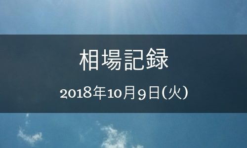 【バイナリーオプション】相場記録 2018年10月9日(火)